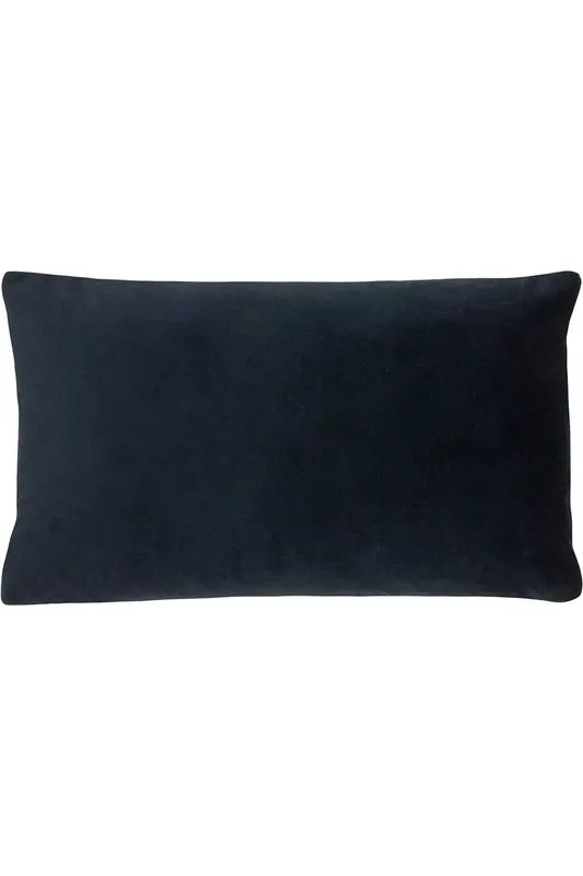 Paoletti Unisex Sunningdale Soft Velvet Cushion in Midnight Size: 30cm x 50cm Midnight 30cm x 50cm female