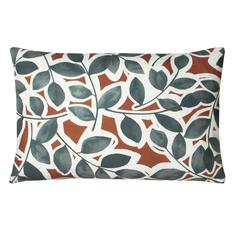Paoletti Unisex Willow Botanical Print Cushion in Red Red One Size female