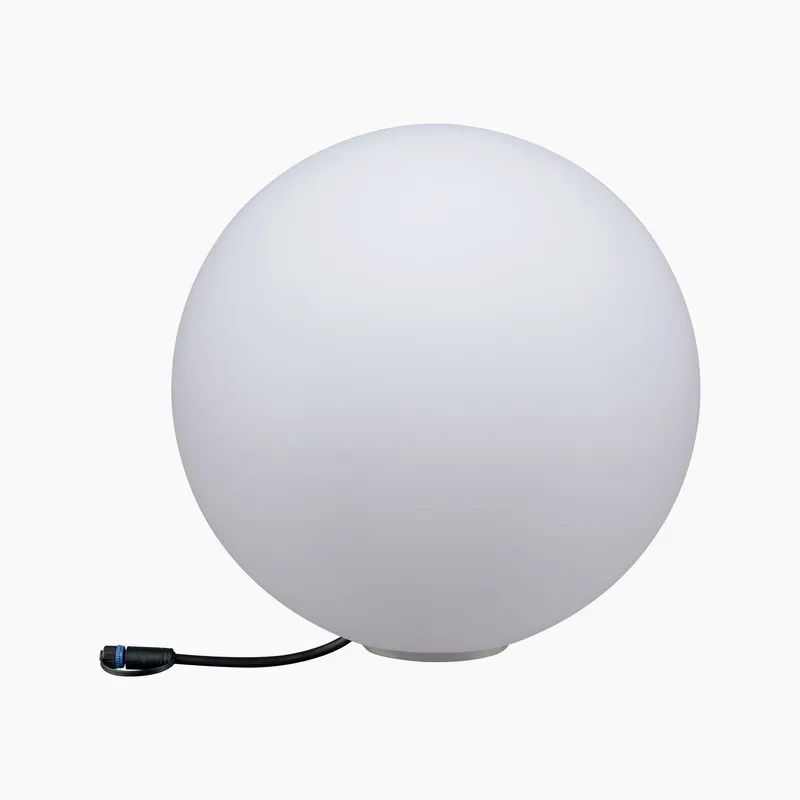 Paulmann - Plug & Shine Outdoor Globe 6.5W LED 40cm Floor Lamp with Ground Spike in White