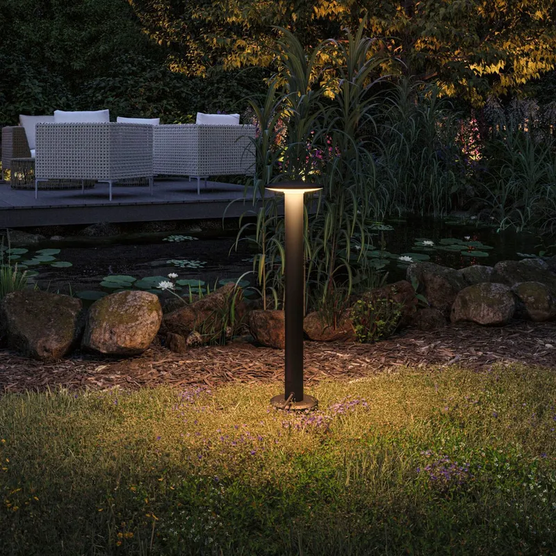 Paulmann 94723 Plug & Shine IP44 2200K 7W Gold Bollard Light