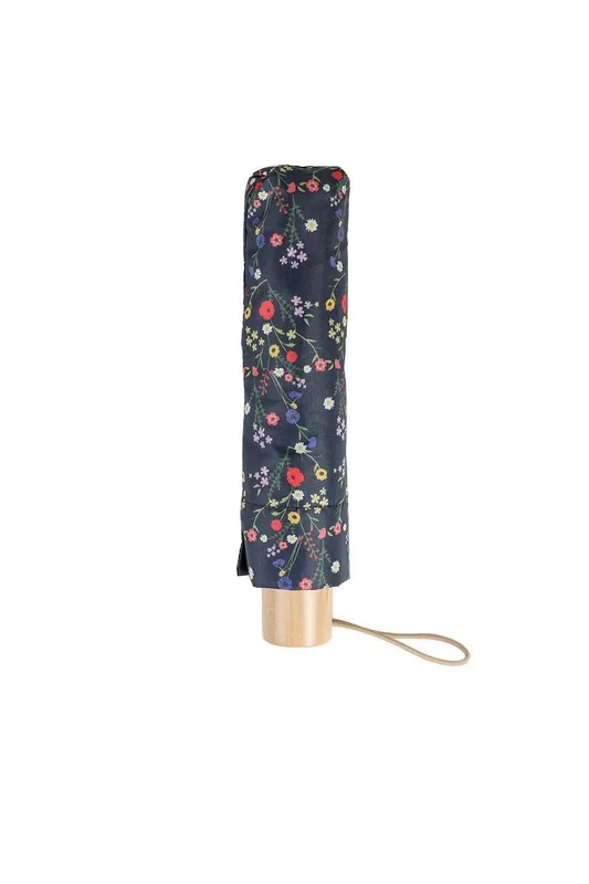 Pavers Unisex Compact Floral Foldable Umbrella in Navy - Navy - Size: One Size