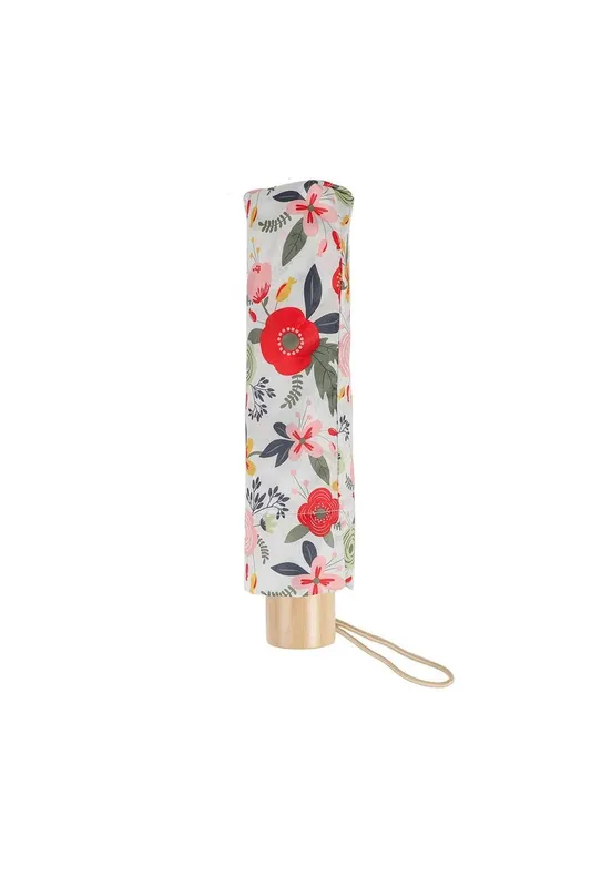 Pavers Unisex Compact Floral Foldable Umbrella in White White One Size female