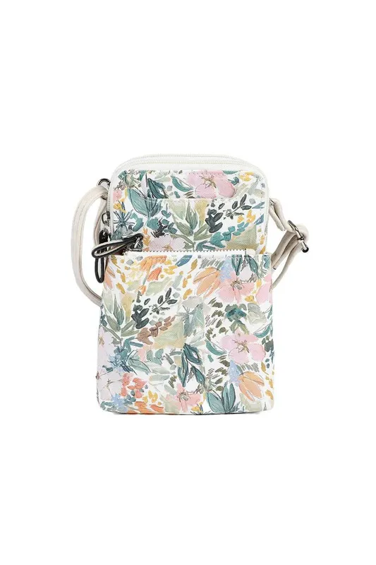 Pavers Women's Adjustable Floral Cross-Body Bag in White White female