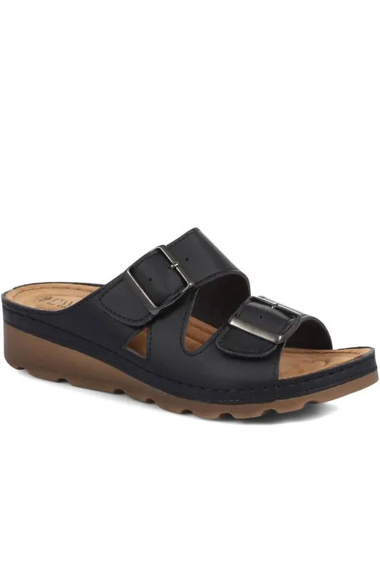 Pavers Women's Adjustable Mule Sandals in Black Size: 4 - Black