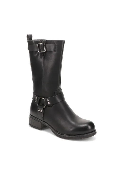 Pavers Women's Faux-Leather Long Boots in Black Size: 6 - Black