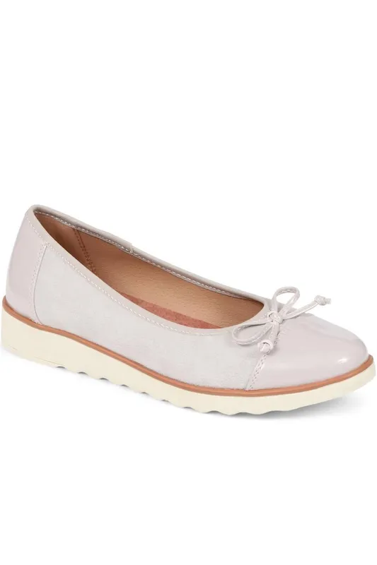 Pavers Women's Lightweight Ballet Pumps in Grey Size: 8 Grey 8