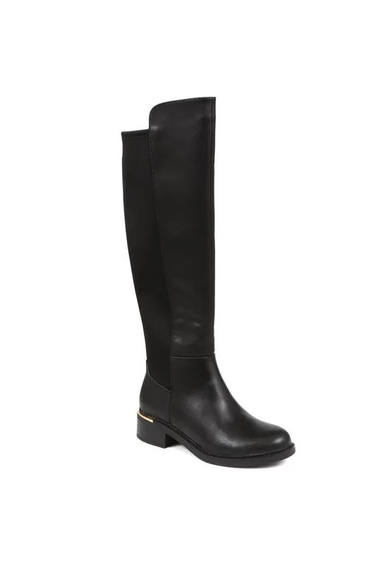 Pavers Women's Long Boots in Black Size: 4 - Black