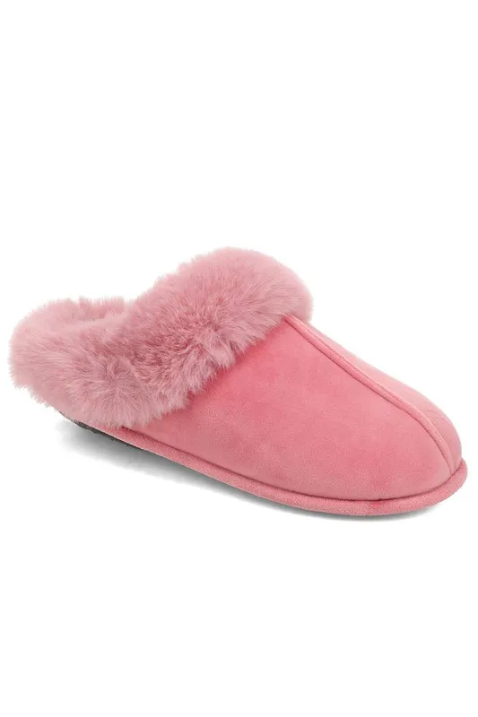 Pavers Women's Memory Foam Mule Slippers in Rose Size: 5 - Rose