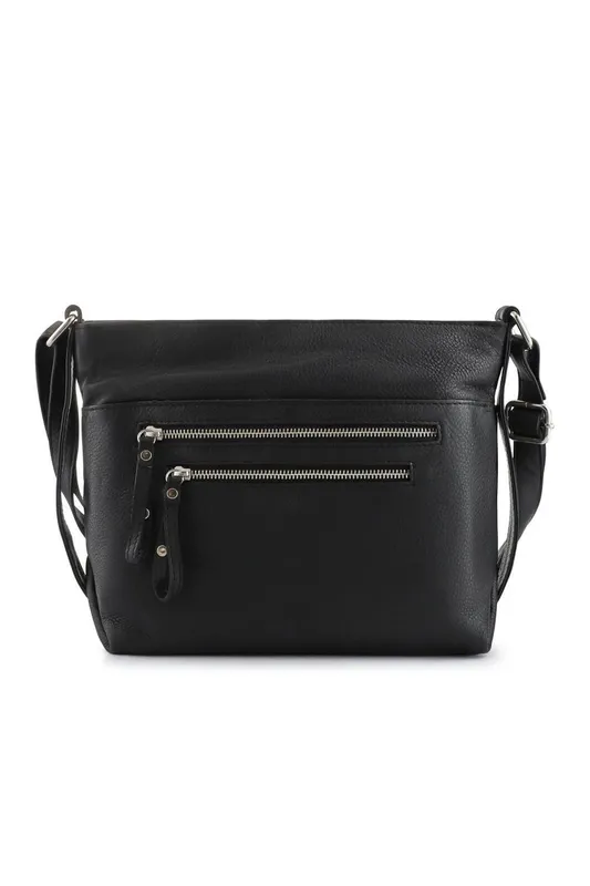 Pavers Women's Multi-Zip-Up Crossbody Bag in Black - Black - Size: One Size