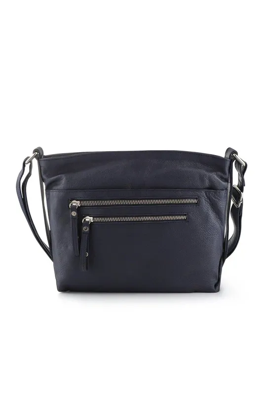 Pavers Women's Multi-Zip-Up Crossbody Bag in Navy - Navy - Size: One Size