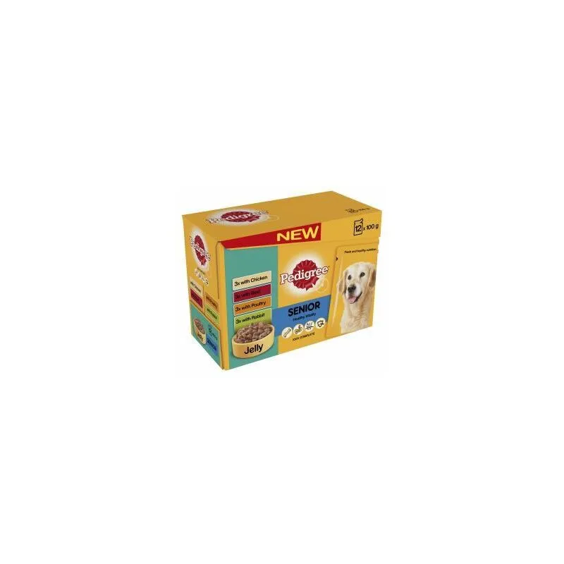 Pedigree Senior Pouch in Jelly Multipack - Saver Pack: 24 x 100g
