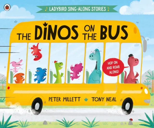 Peter Millett Dinos on the Bus Paperback Book Multicolor