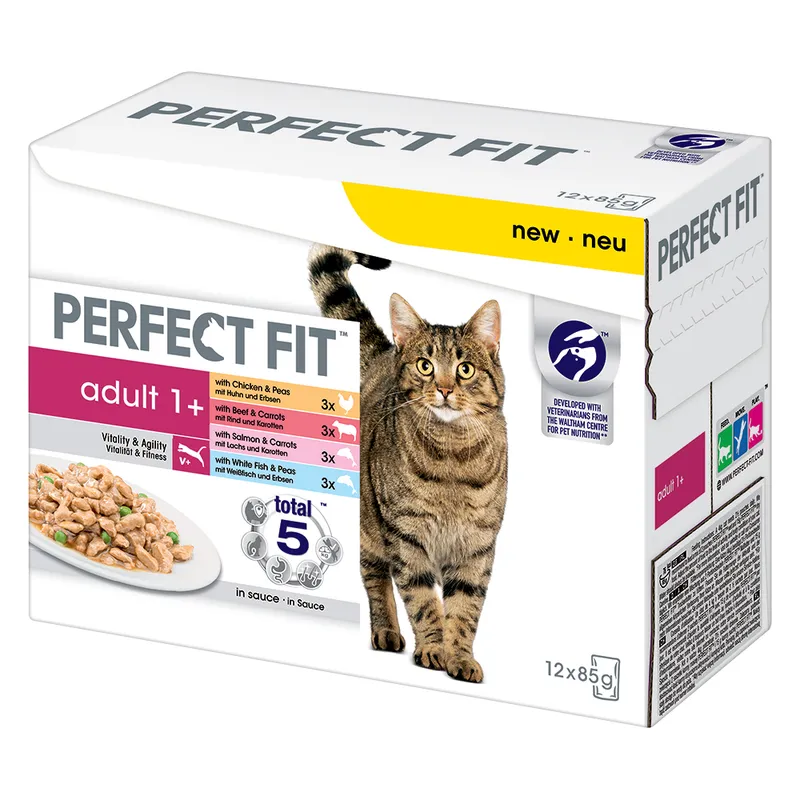 Perfect Fit - Cat Pouches Adult 1+ Mixed 12x85g PK4 - 729204