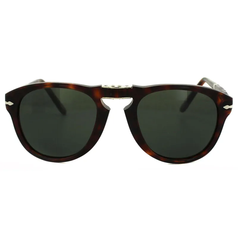 Persol Mens Sunglasses 0714 24/31 Havana Green Folding Steve Mcqueen 52mm - Brown - One Size