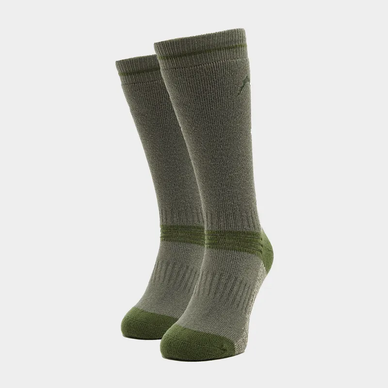 Peter Storm Heavyweight Outdoor Socks - Twin Pack, Green XL