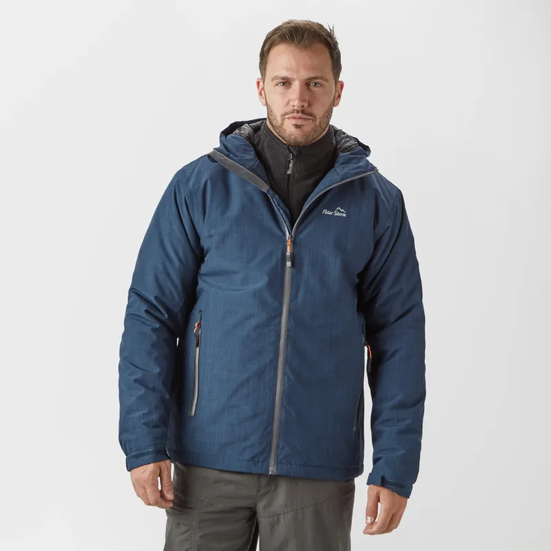 Peter Storm Men's Insulated Typhoon Jacket, Blue S