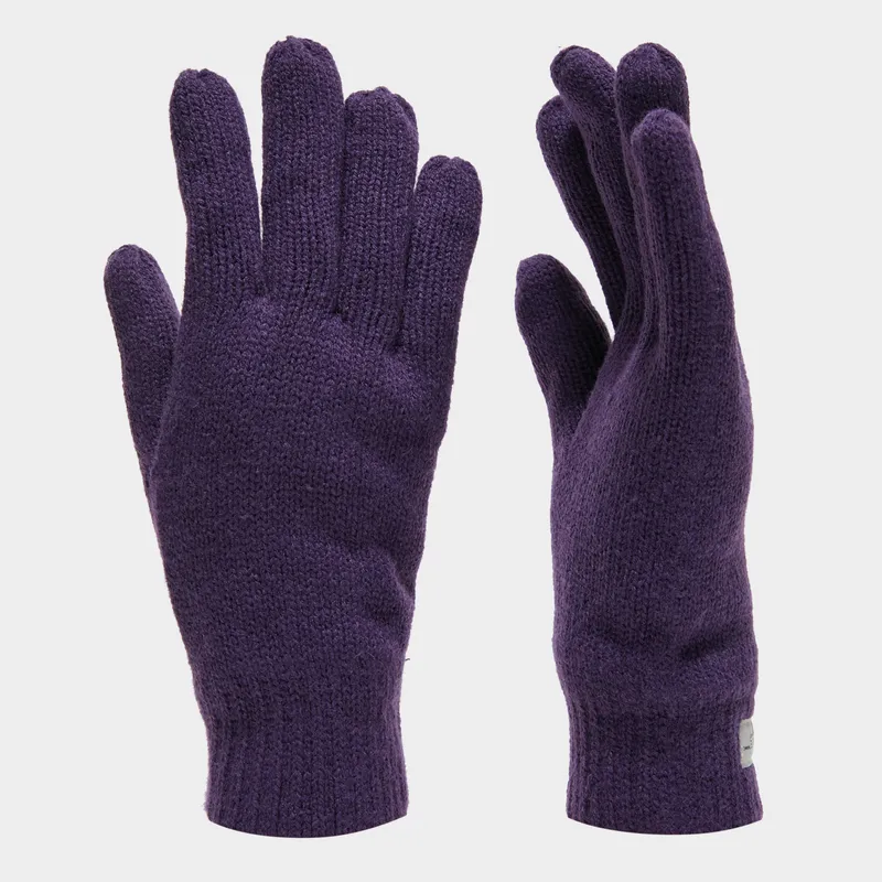 Peter Storm Thinsulate Knit Fleece Gloves, Purple L-XL