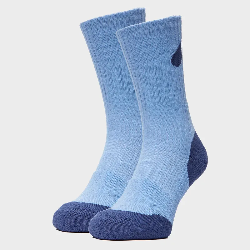 Peter Storm Women's Double Layer Socks - Twin Pack, Blue S