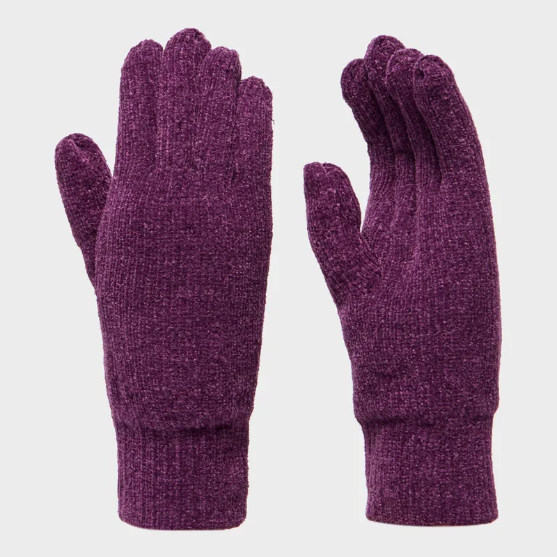 Peter Storm Women's Thinsulate Chennile Gloves, Purple