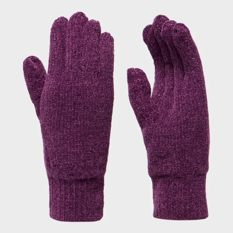 Peter Storm Women's Thinsulate Chennile Gloves, Purple