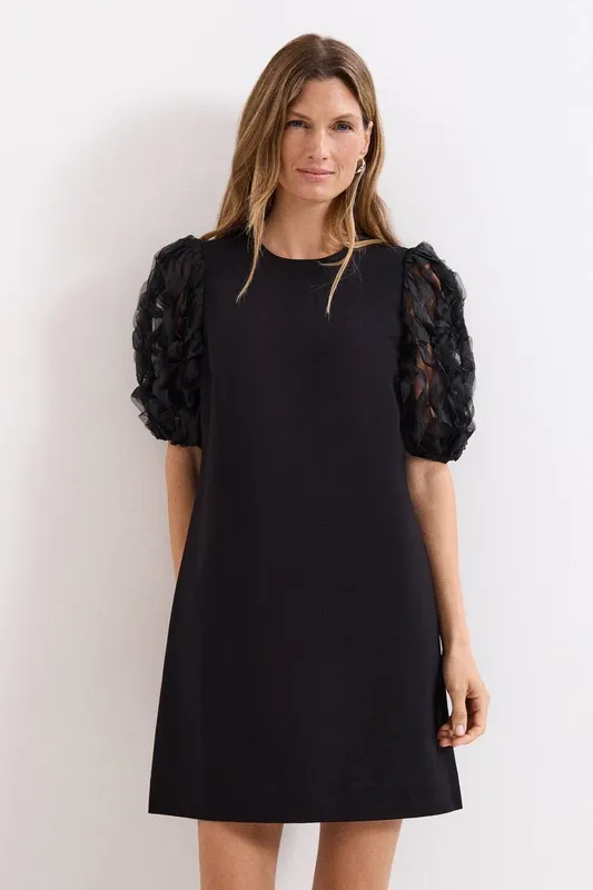 Phase Eight Women's Aida Black Shift Dress Size: 12 Black 12