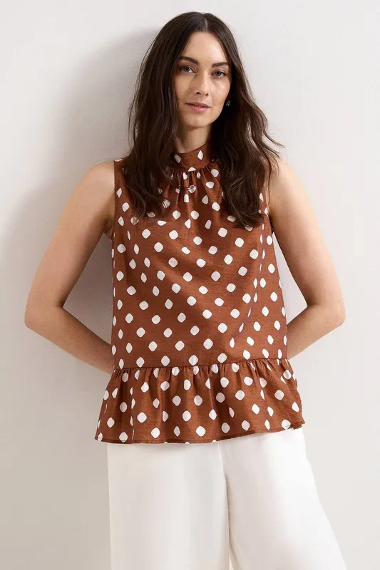 Phase Eight Women's Indie Brown Blouse Size: 10 - Brown - Size: 10