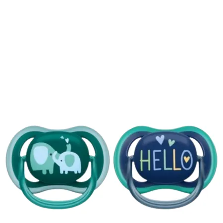 Philips Avent Ultra Air 18+m Baby Boy Elephant Design Pacifiers – 2 pcs