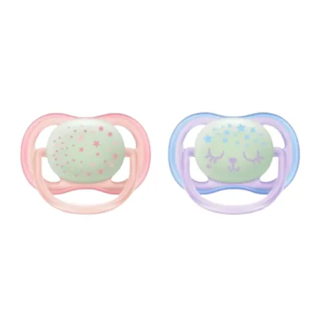 Philips Avent Ultra Air Soother 2-Pack - Orange & Blue