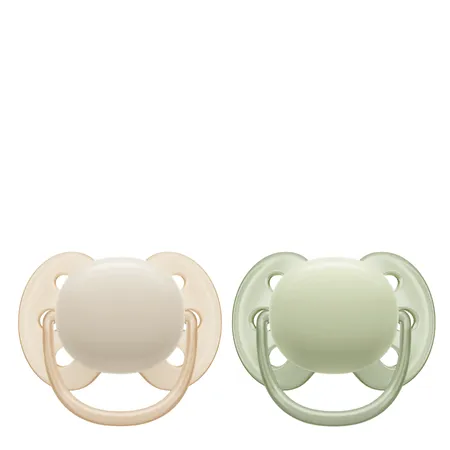 Philips Avent Ultra Soft 0-6m Boy Baby Beige & Green Colour Pacifiers – 2 pcs