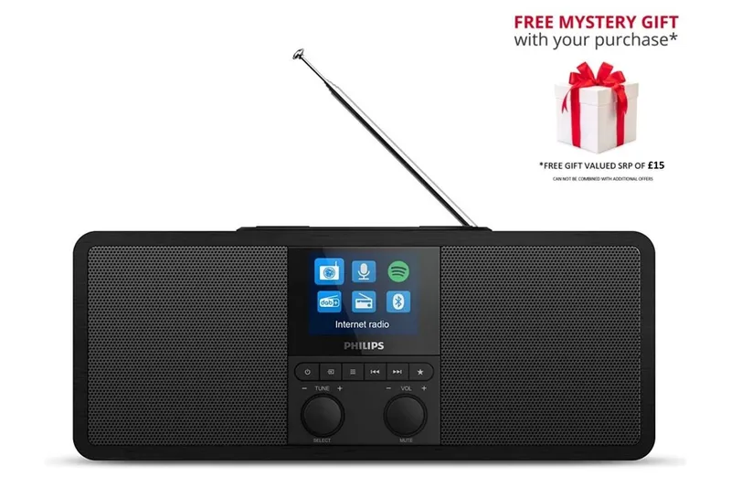 Philips TAR8805-10 Internet, Dab+ FM, BT Wireless Charging Pad Radio in Black Black