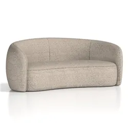 Phoebe Curved Sofa Cream Boucle