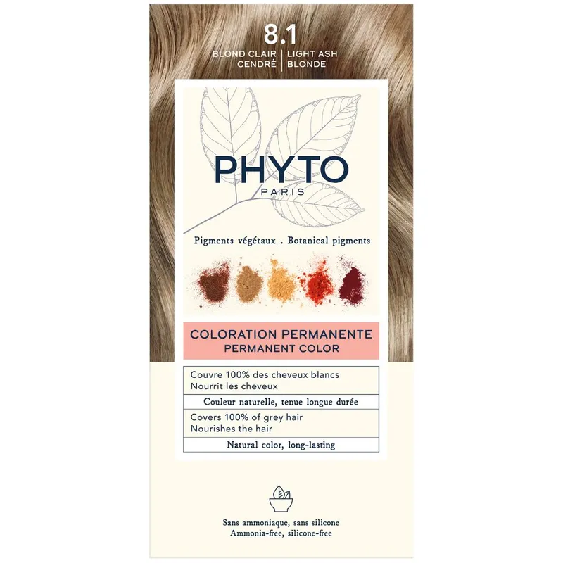 Phyto Paris color Permanent Hair Dye 1 un. 8.1 Light Gray Blonde