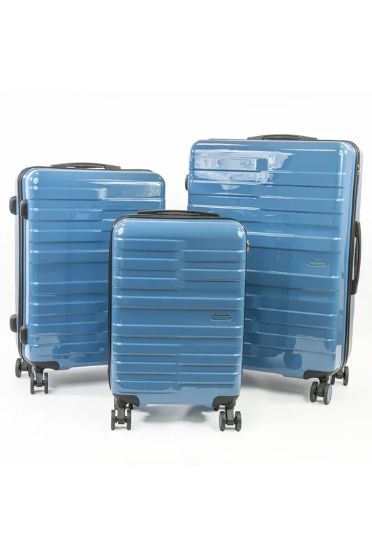 Pierre Cardin Provence Suitcases Hard 8 Wheel 3pc Luggage Set