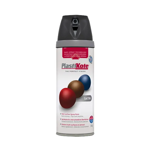 PlastiKote 440.0022100.076 22100 Colour Twist & Spray Satin Black ...