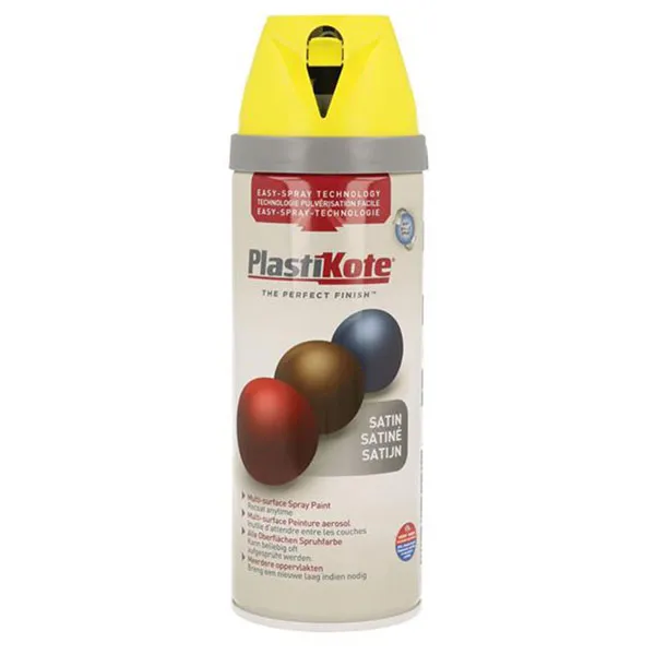 Plastikote - Twist & Spray Satin Lime Green 400ml