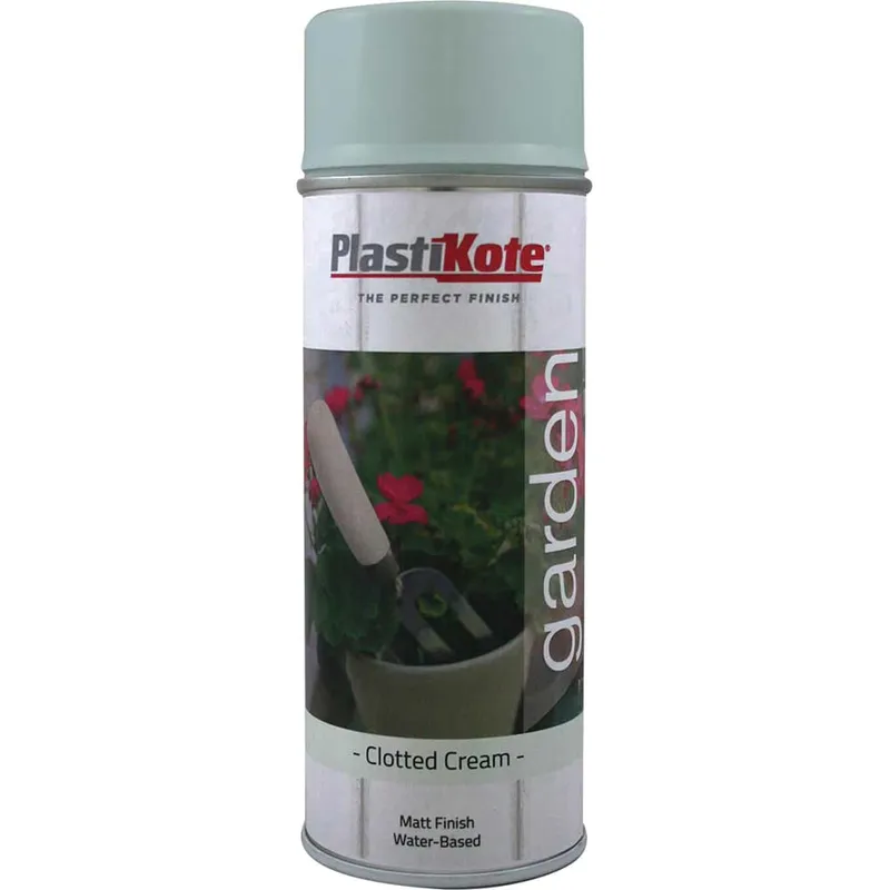 Plastikote Garden Colours Spray Paint Clotted Cream 400ml