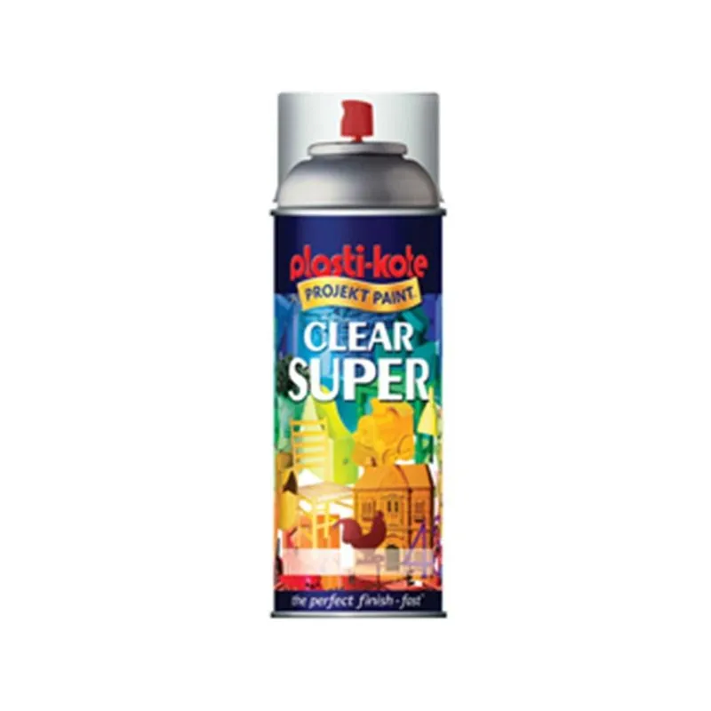 Plastikote Super Gloss Spray Clear 400Ml Clear
