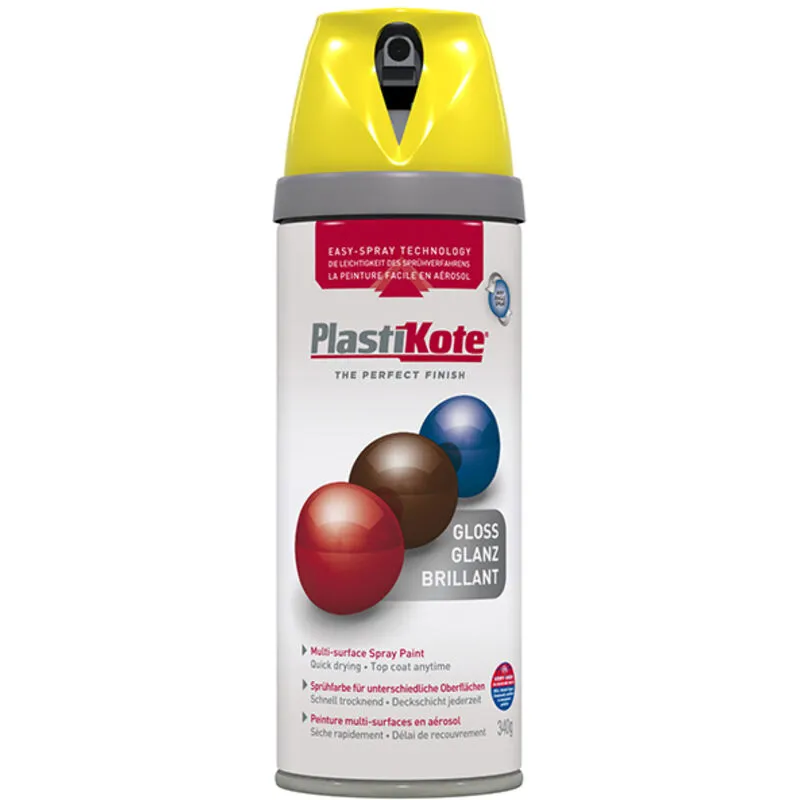 Plastikote - Twist & Spray Gloss New Yellow 400ml