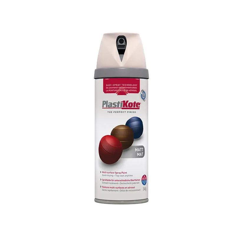 Plastikote Twist & Spray Matt Antique White 400Ml Antique White