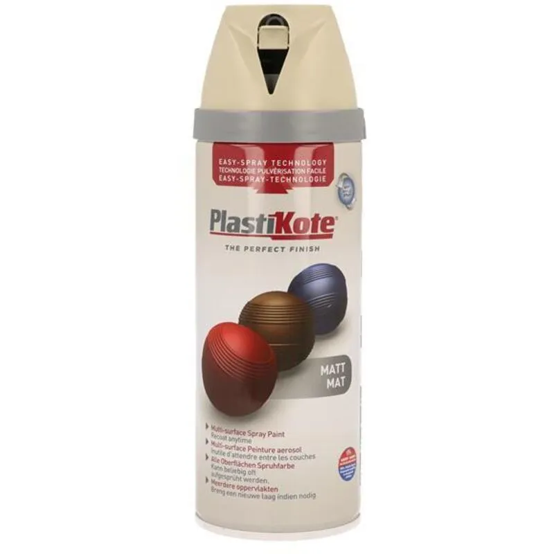 Plastikote - Twist & Spray Matt French Grey 400ml