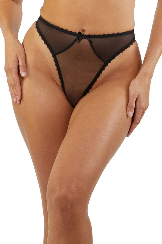 Playful Promises Women's Grace Black 'Thong' Size: 18 Black 18
