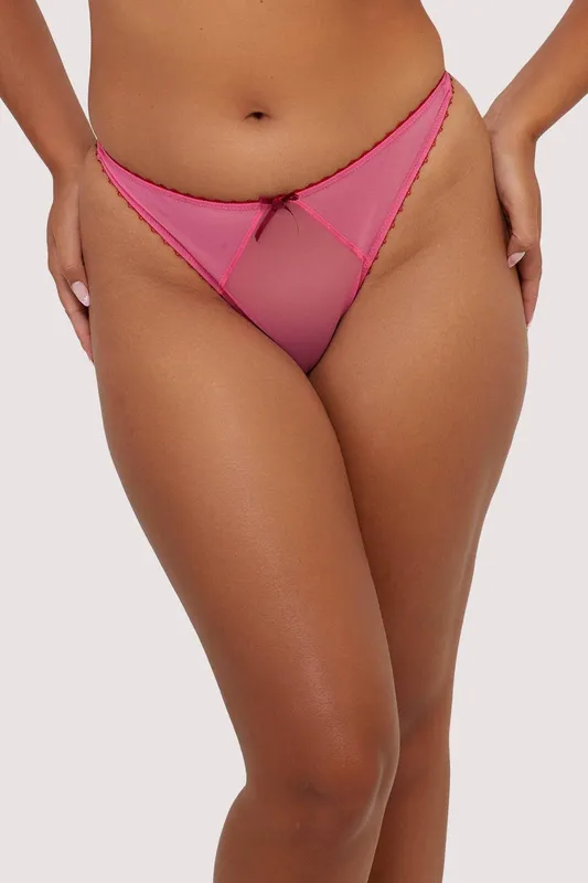 Playful Promises Women's Grace Pink 'Thong' Size: 8 - Pink