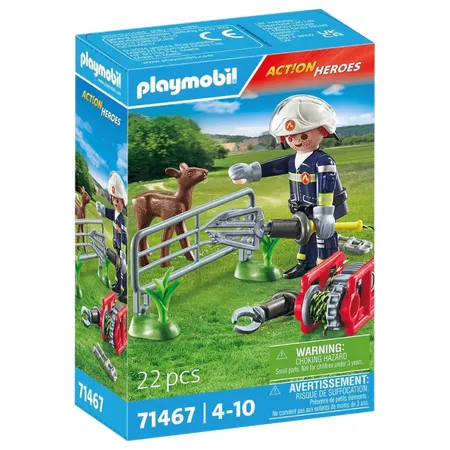 Playmobil Action Heroes Firefighting Mission Animal Rescue