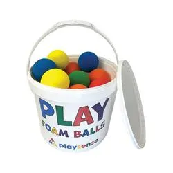 Playsense Lightweight Foam Balls Supplied in a Tub Assorted Pack 24