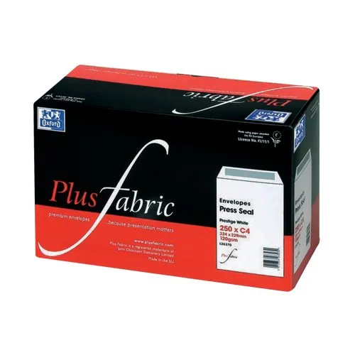 Plus Fabric Envelopes Pocket 120gsm C4 White [Pack 250] - L23970