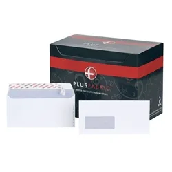 Plus Fabric Envelopes Wallet 110gsm DL White [Pack 500] - B22170