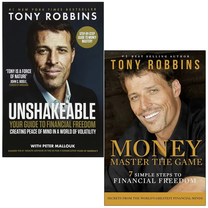 Tony Robbins Collection (Unshakeable: Your Guide to Financial Freedom & Money Master the Game) 2 Books Set - Non Fiction - Paperback Simon & Schuster