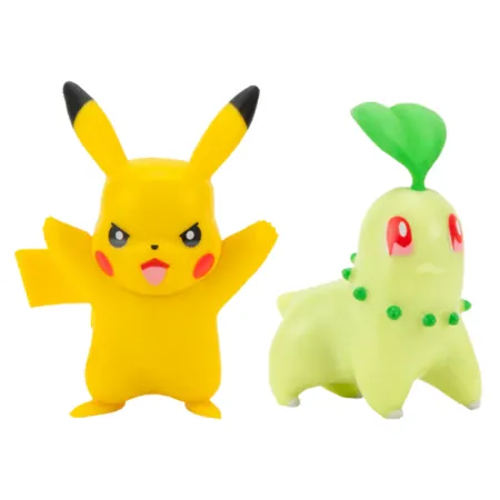 PokÃ©mon Pokemon Battle Figure Chikorita & Pikachu