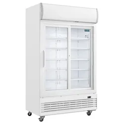 Polar G-Series Upright Display Cooler w Light Box 950L Sliding Doors
