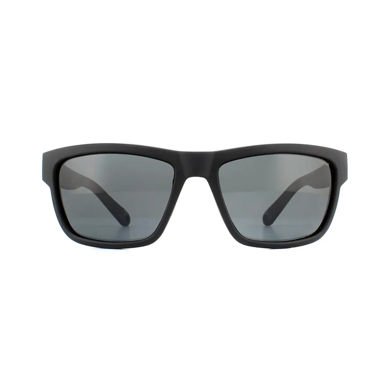 Polaroid Sport Wrap Mens Black Grey Polarized Sunglasses - One Size